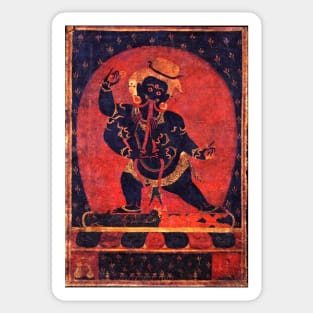 Mahakala Tibetan Buddhist Thangka Reproduction Sticker